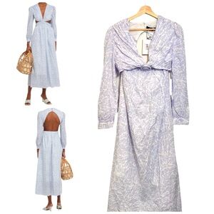 Elegant Lavender Floral Maxi Dress